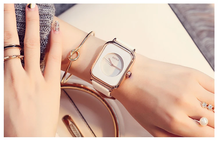 Женские часы-браслет GUOU, модные женские часы, роскошные часы reloj mujer, часы для женщин, кожаные часы для женщин, relogio saat