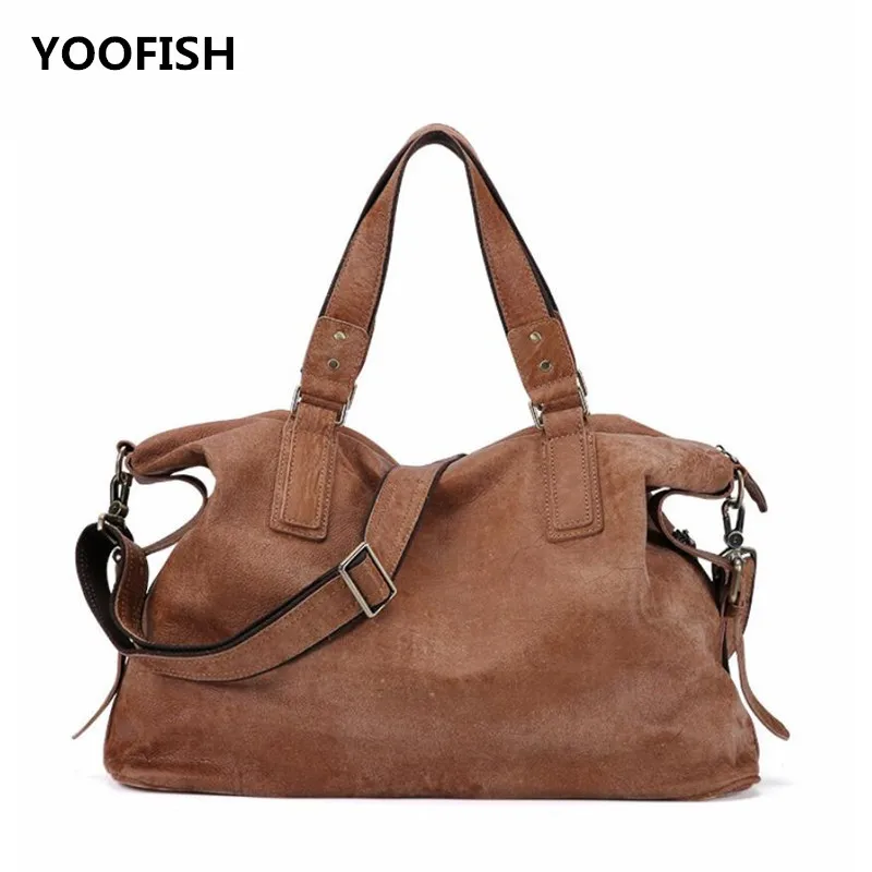 

YOOFISH Free Shipping Hot selling Classic Vintage Genuine Leatherr Mens Black/Brown/Coffee Handbag Shoulder bag Crossbody bag