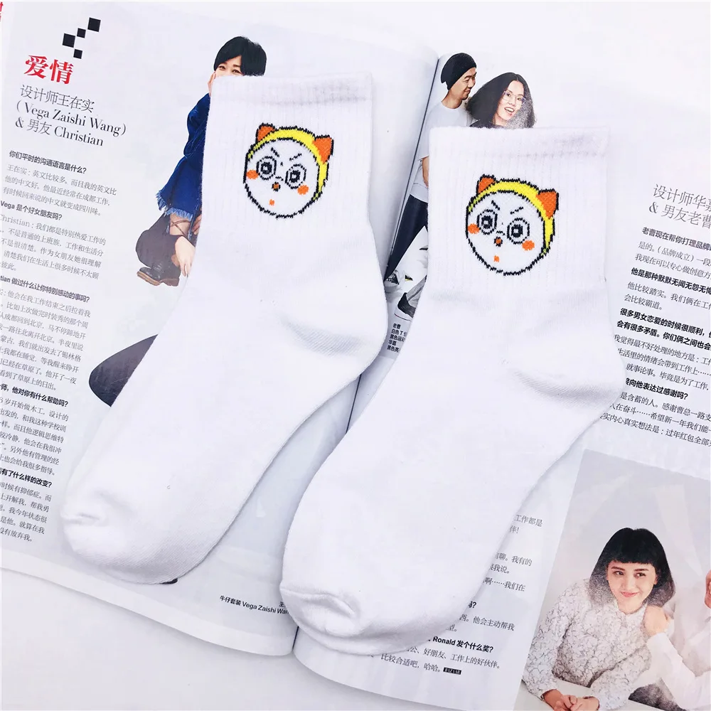 100 Новые милые Носки с рисунком Crayon Shin Chan, женские хлопковые крутые короткие носки с героями мультфильмов, хипстерские носки для скейтборда, забавные женские носки - Цвет: 100