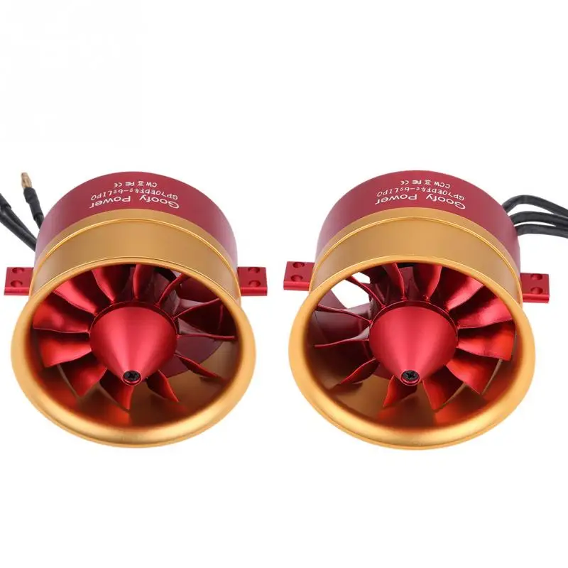 Воздуходув GP70mm 46S 12Blades 70 мм с мотором Outrunner 2150KV для RC EDF Jet Aircraft Motor|Детали и