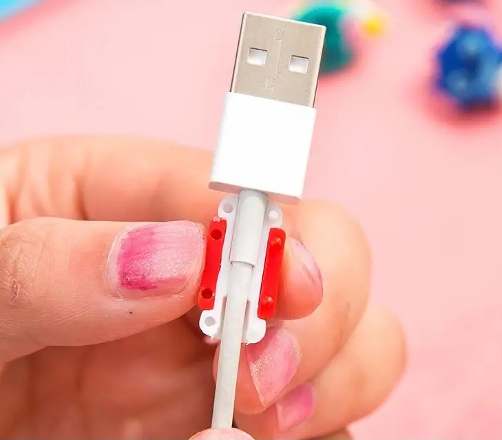 2 шт. мультяшный протектор зарядного кабеля силиконовый резиновый защитный ваш