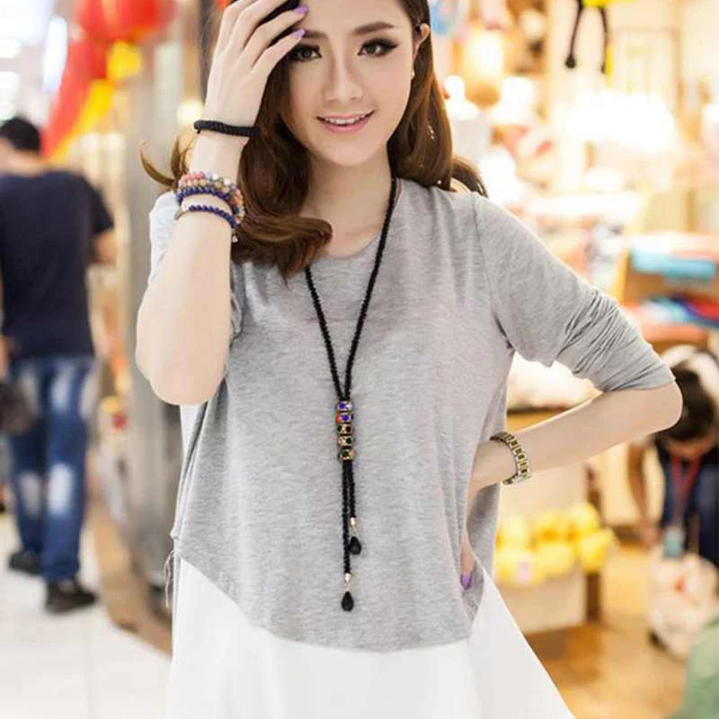 Цепочка с бусинами ручной работы Женская цепочка на свитер длинное ожерелье