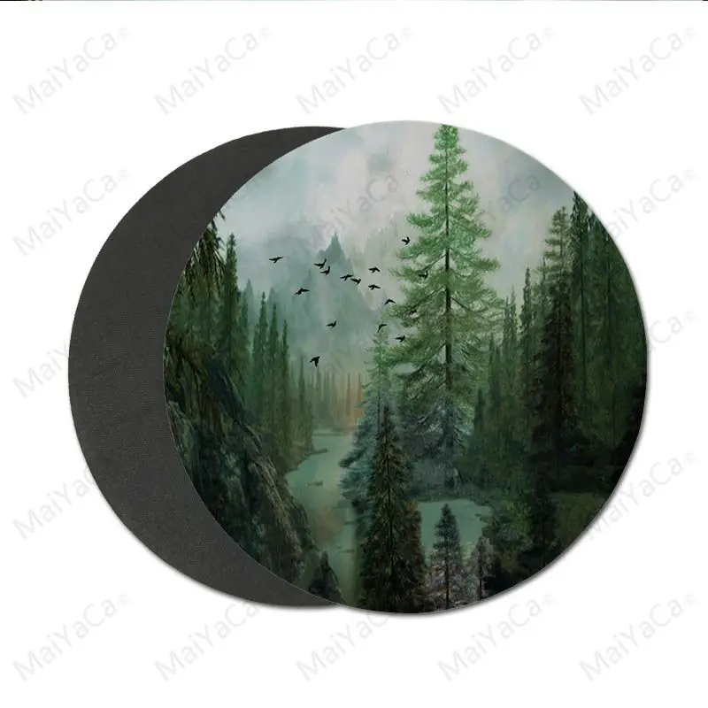 Современные коврики для мыши MaiYaCa Spring Mountain Morning круглые игровые компьютерные под
