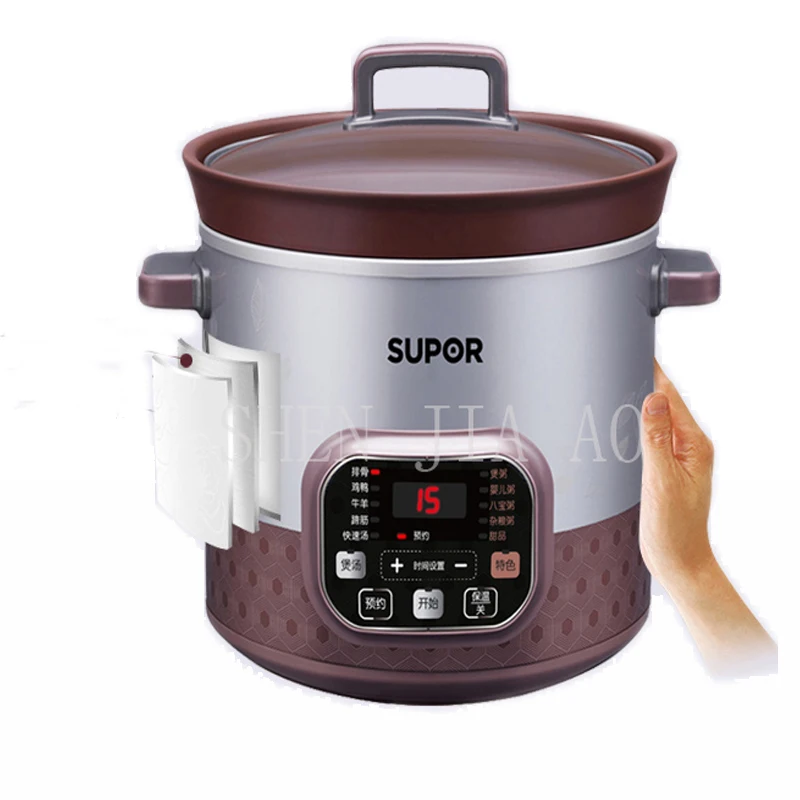 

5L Smart Electric Slow Cooker rice cooker electric cooker stew soup porridge health mini Timer Control baby food steamer 1pc