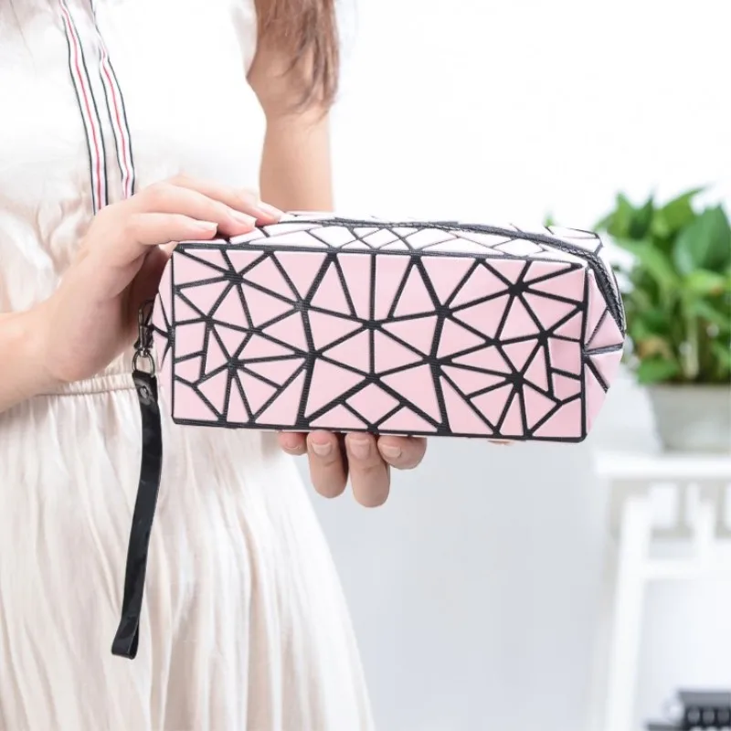 Дорожная косметичка геометрический складной Для женщин Макияж первой