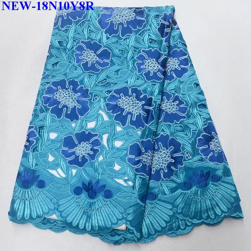 Нигерийская кружевная ткань с камнями 2018 африканская швейцарская вуаль кружево