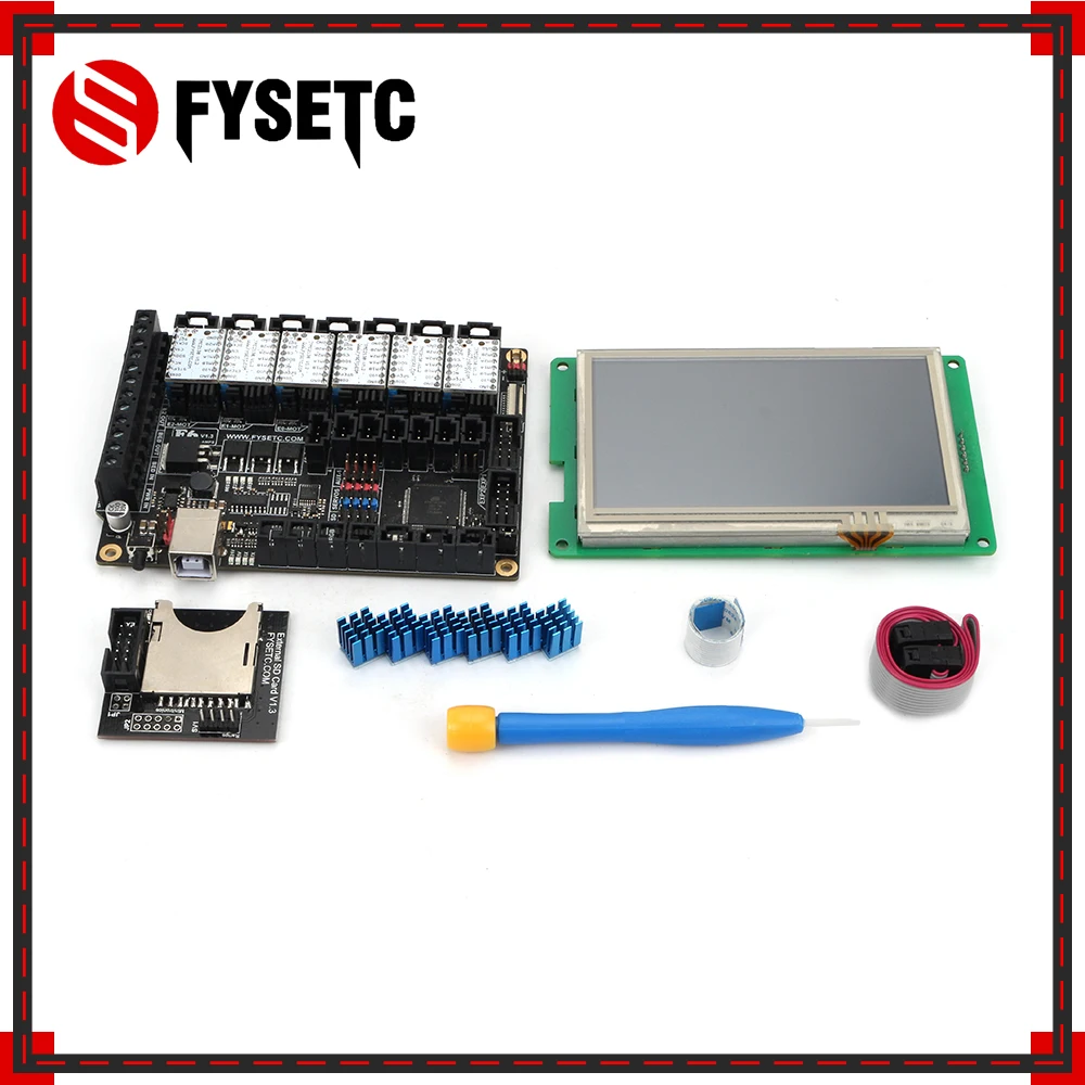 Материнская плата все-в-одном FYSETC F6 V1.3 + сенсорный экран 4 3 дюйма 6 шт. TMC2100/TMC2208 /TMC2130