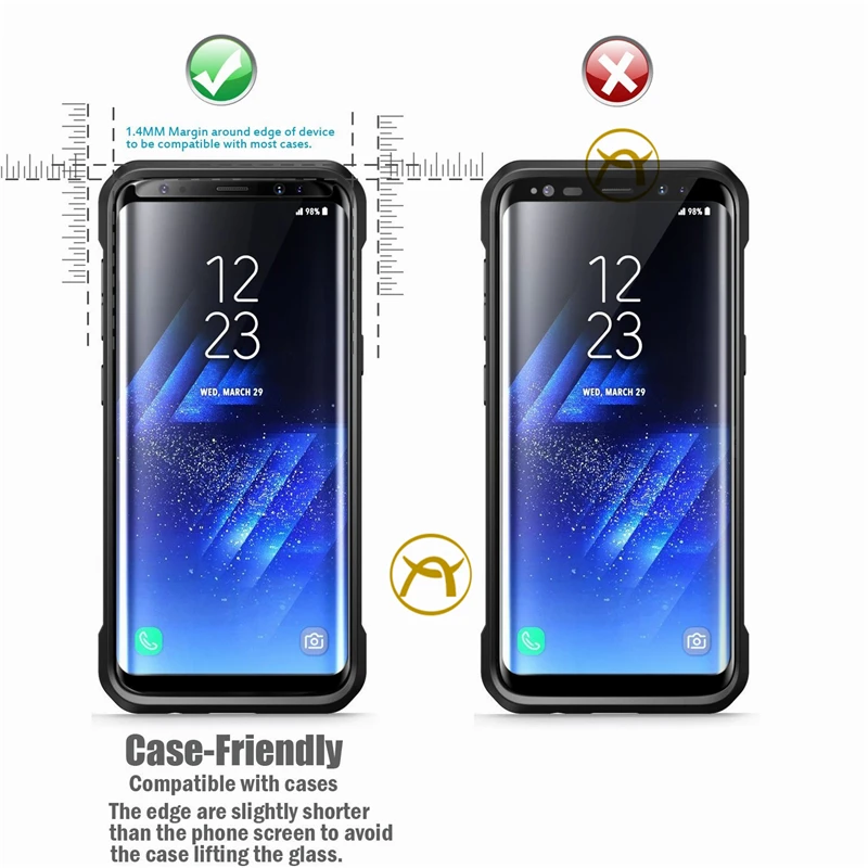 3D изогнутое закаленное стекло для Samsung Galaxy S8 S9 Plus S10E Note8 Защита экрана Note9 10 pro