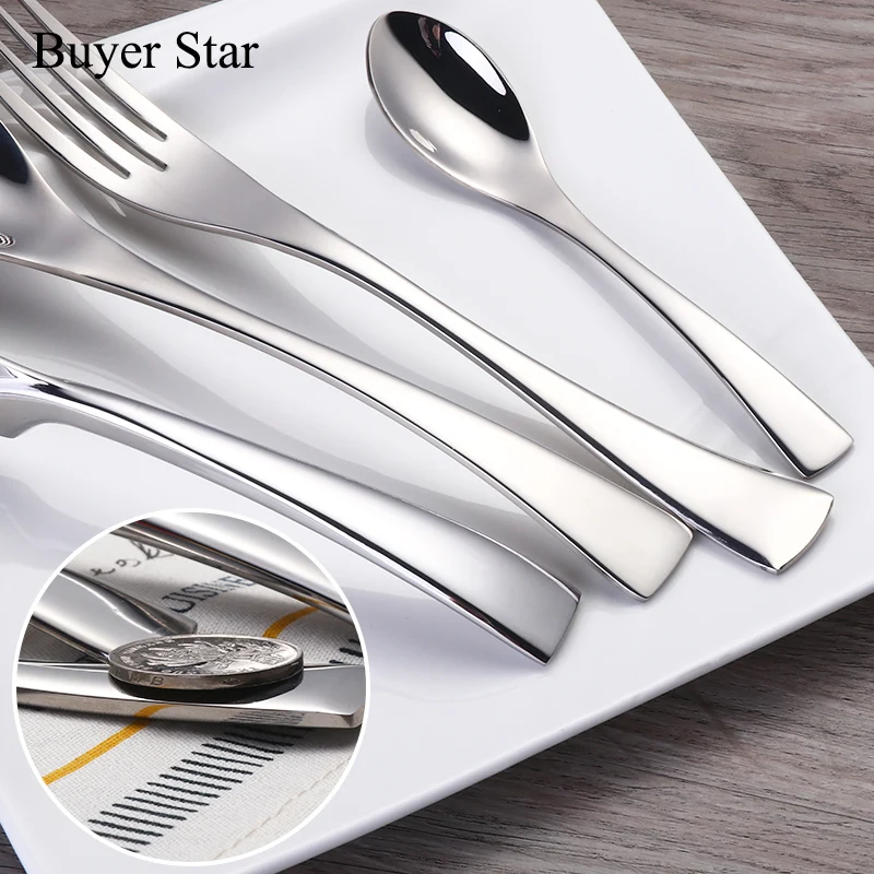 Набор столовых приборов из нержавеющей стали 24 шт./компл. зеркальная