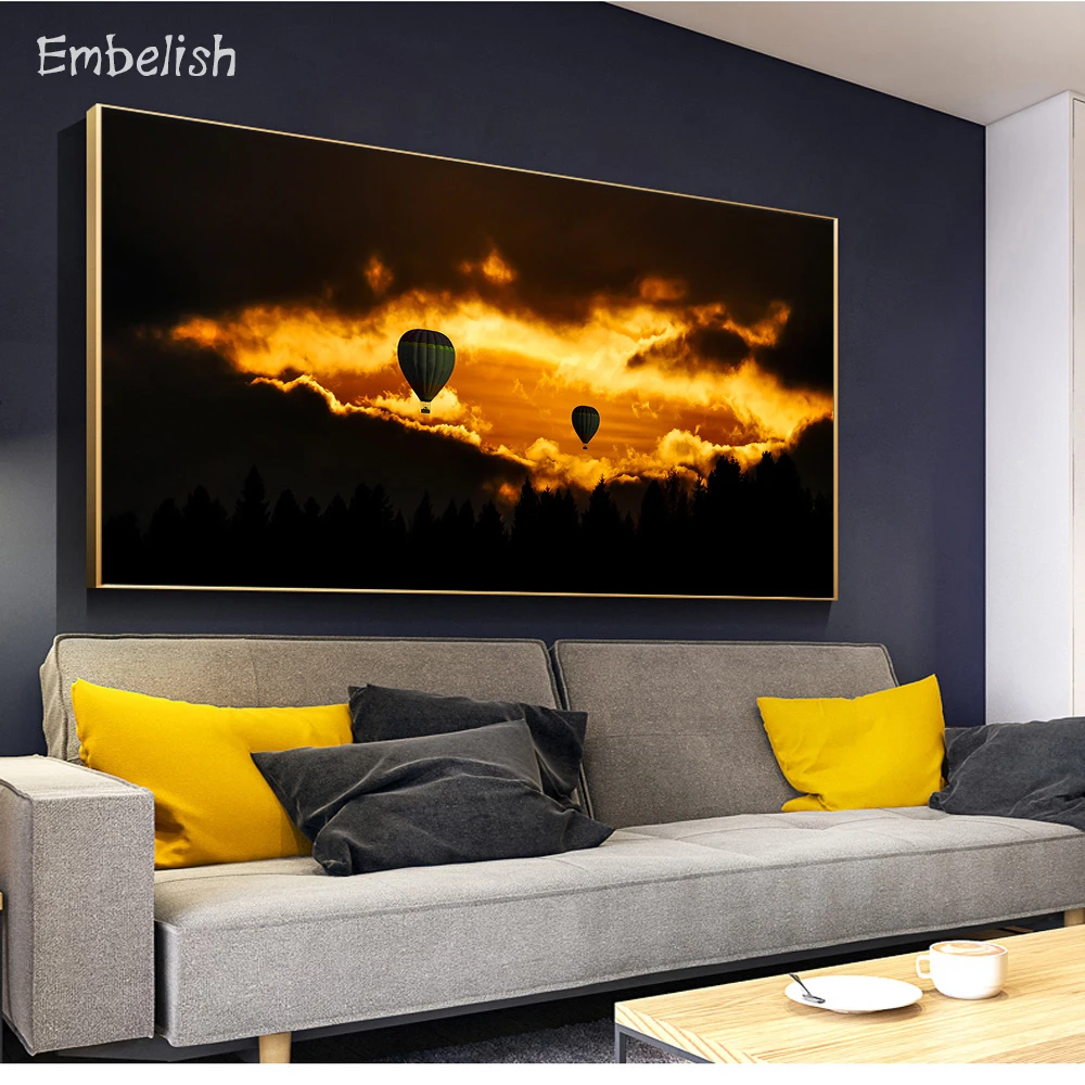 

Embelish 1 Pieces Hot Balloon Landscape HD Print Canvas Paintings For Living Room Modern Home Decor Wall Art Posters Pictures