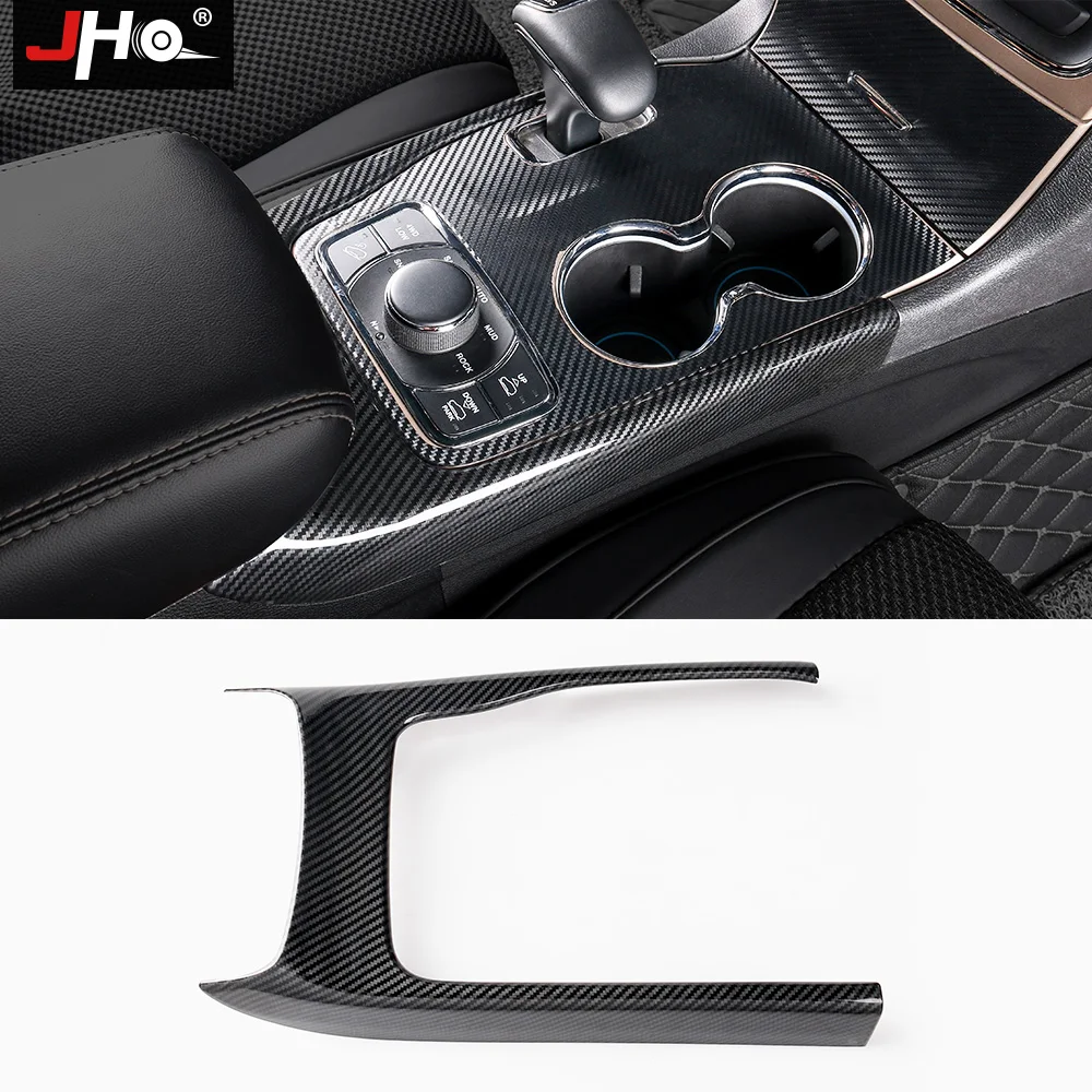 JHO шестерни переключения панель Крышка отделка для Jeep Grand Cherokee 2014 2018 2015 2016 17 ABS