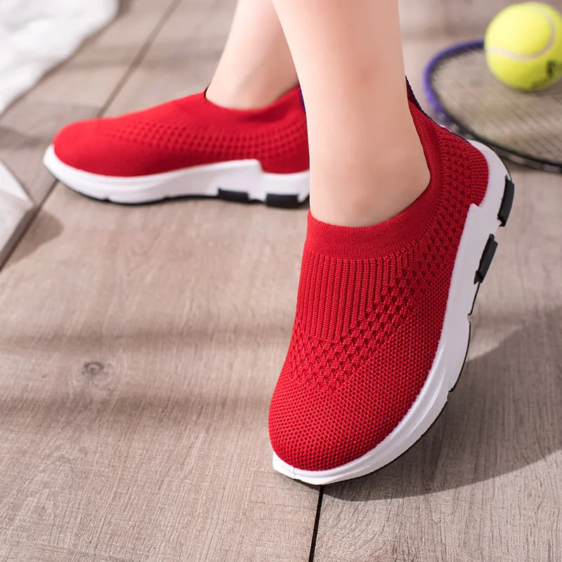 Hot-Sale 2018 Autumn Summer Children Fly Weave Sports Shoes Girl Knit Soft Sole Leisure Socks Sneakers | Детская одежда и обувь