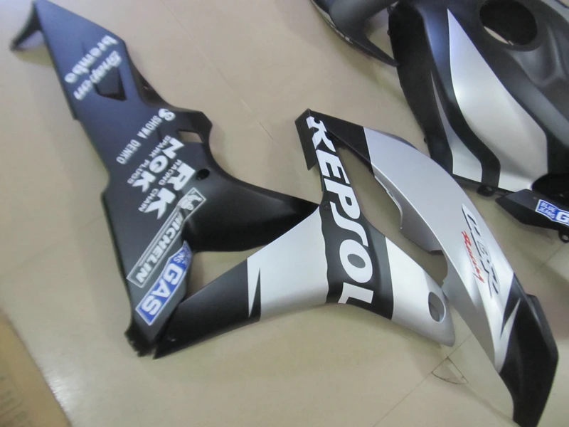 Литье под давлением 100% новый набор обтекателей для Honda CBR600RR 07 08 Серебристые