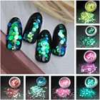 11,11 новые нанотехнологии AB хамелеоновые цветные блестки дизайн ногтей блестящие хлопья УФ-Гель-лак звезды сердце цветы блестки