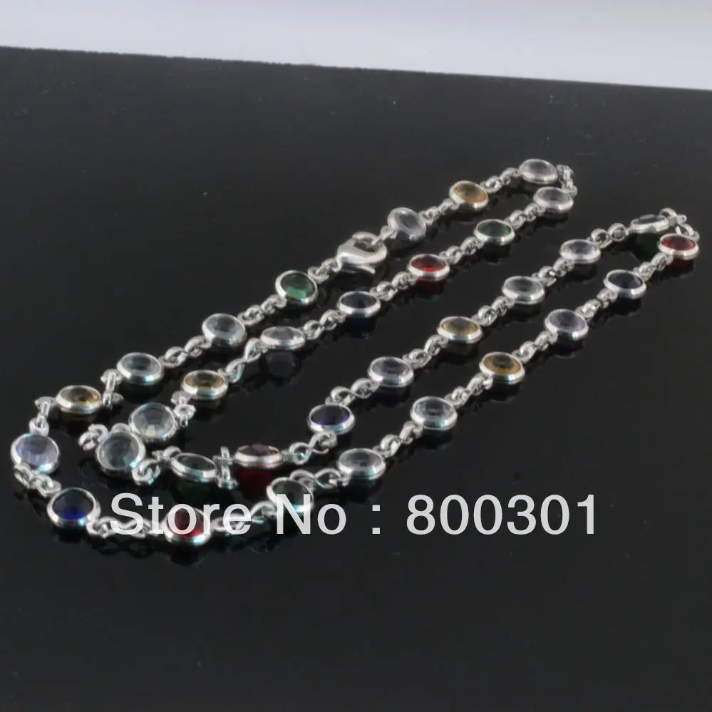 

90173 модное ожерелье с красочными камнями для женщин