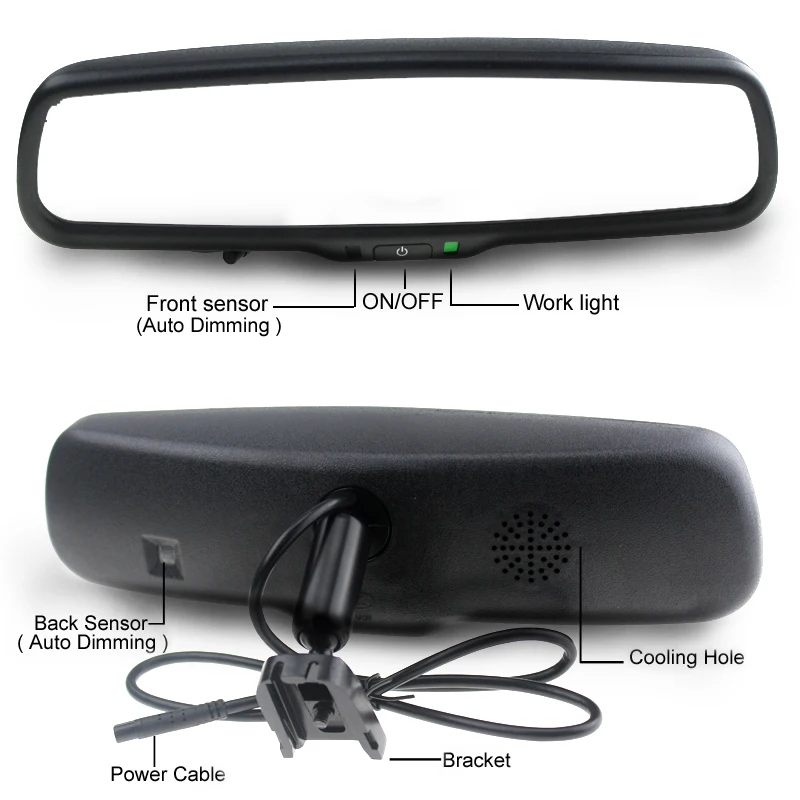 Sinairyu 4.3" TFT LCD Car Rear View Bracket Mirror Monitor RCA Video Player Input For Ford Focus Mondeo Max Fiesta Explorer |