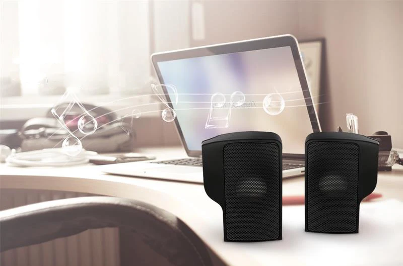 Портативный мини USB стерео динамик Саундбар clipon спикер s для ноутбука телефона музыкальный плеер компьютера ПК с зажимом