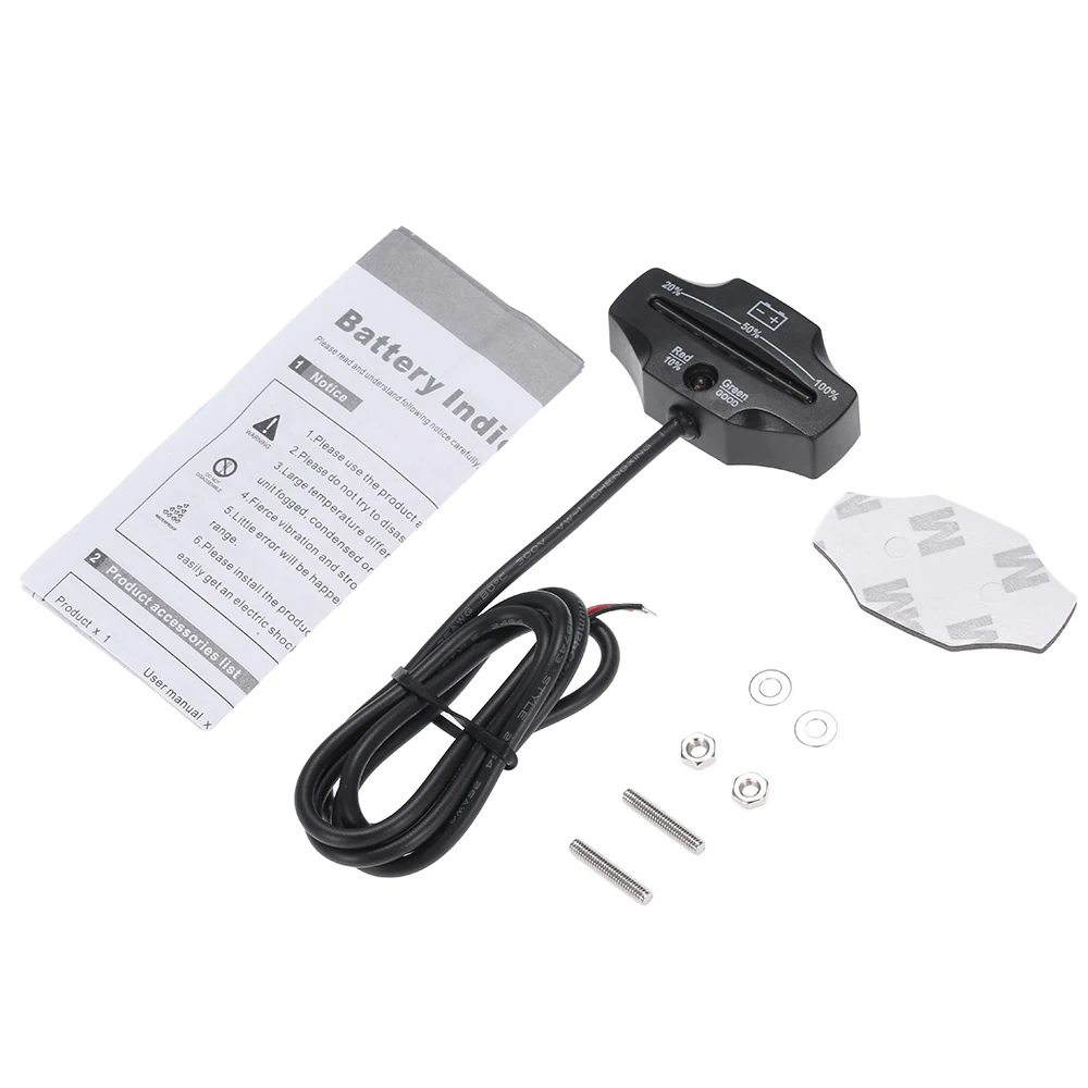 Индикатор заряда аккумулятора со светодиодной подсветкой 12/24 в|battery monitor for