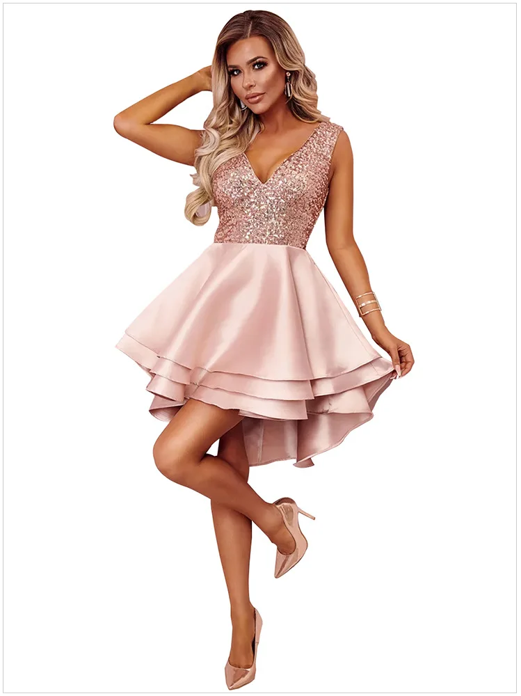 Элегантный блесток Формальные Вечеринка платье Для женщин линии Длинные платья