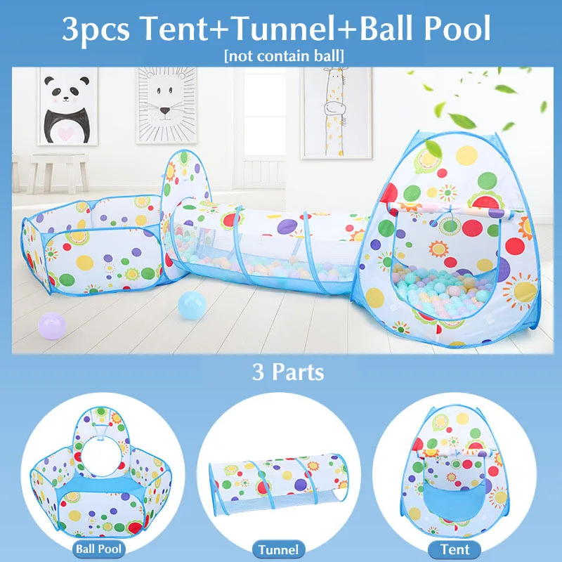 3pcs ball pool Детский Сияющий складной портативный детский игрушечный манеж для игр в помещении/на улице, 3 шт - Цвет: 3pcs ball pool