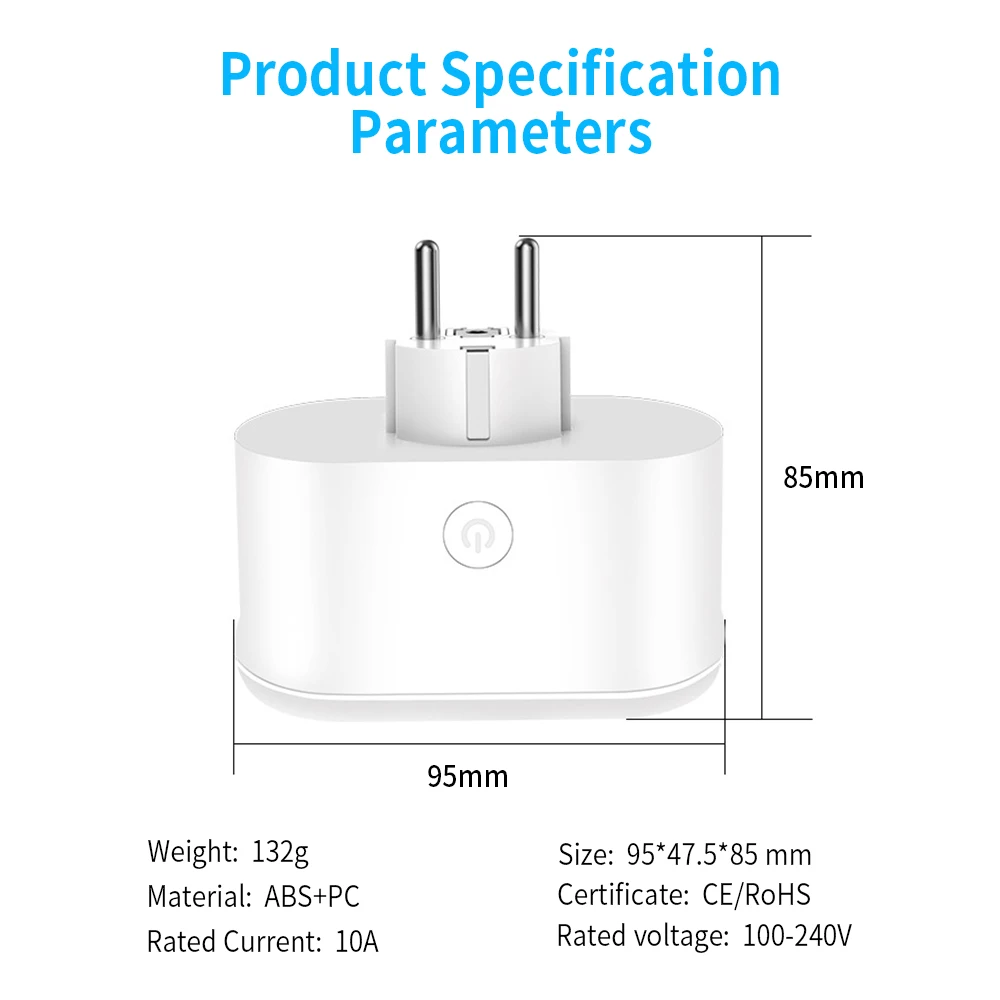 NTON power WiFi умная розетка с европейской вилкой монитором питания работает для Amazon
