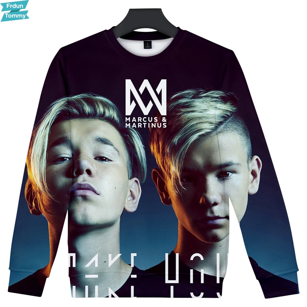 Женские/мужские толстовки с круглым вырезом MARCUS & MARTINUS Повседневная Уличная