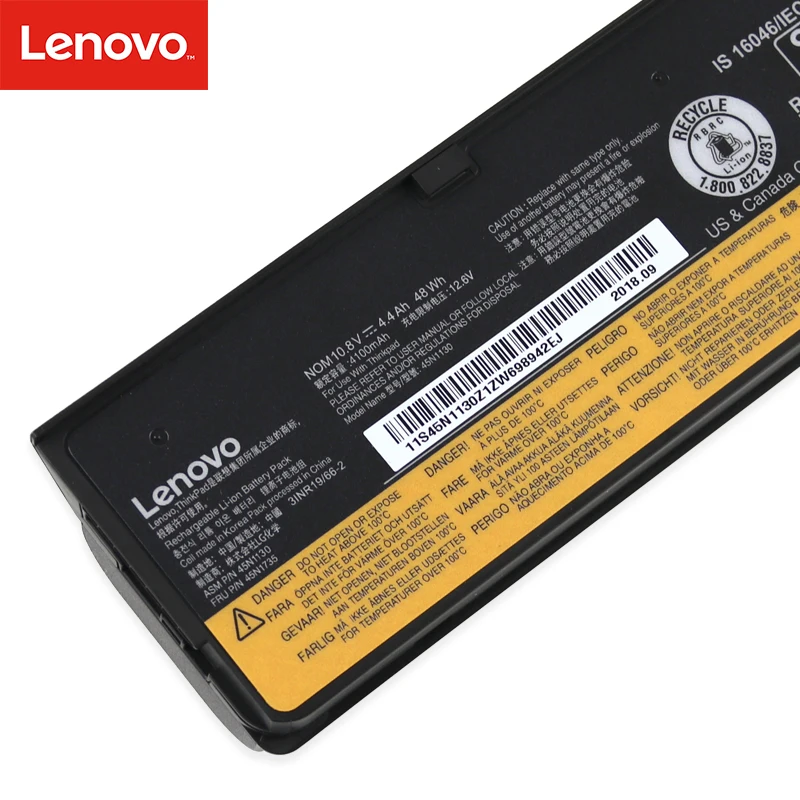 Оригинальный аккумулятор для ноутбука Lenovo Thinkpad X270 X260 X240 X240S X250 T450 T470P T450S T440 T440S K2450
