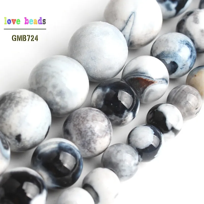

6/8/10mm Nature White Fire Agates Stone Beads Loose Spacer Beads for Jewelry Making DIY Bracelet 15inches Strand Stone Beads
