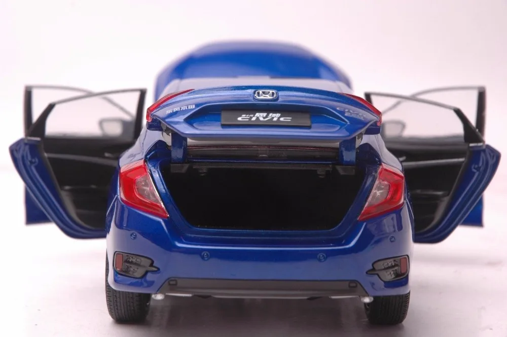 1:18 литья под давлением модель для Honda Civic MK10 синий Седан сплав игрушечный автомобиль миниатюрная коллекция подарки