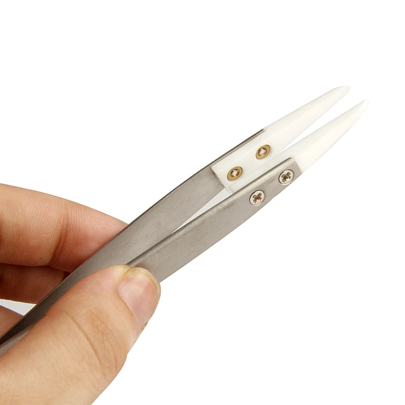 Керамический пинцет 6 шт. термостойкий Непроводящий корпус из нержавеющей стали