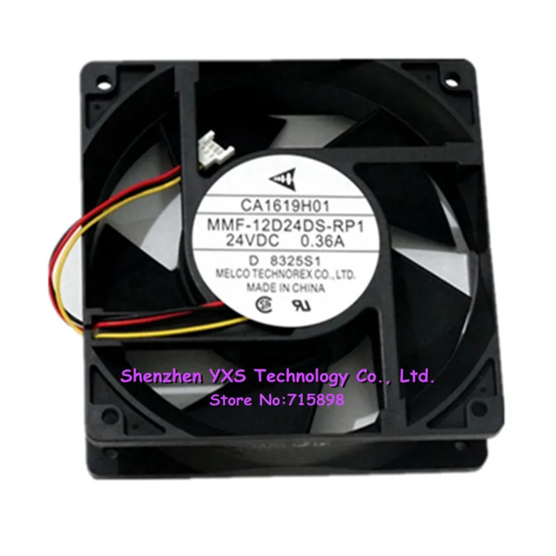 MMF 12D24DS RP1 DC 24V 0.36A 3 провода 12038 12 см 120*120*38 мм A740 Инвертор Вентилятор охлаждения