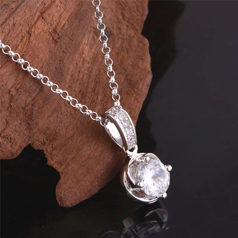 Серебряное ожерелье и подвески Almei летние аксессуары фиолетовое из циркона N573 |