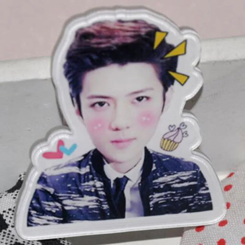 1 шт. Мультяшные милые забавные Броши EXO Oh Se Hun Luhan акриловые броши значок брошь для