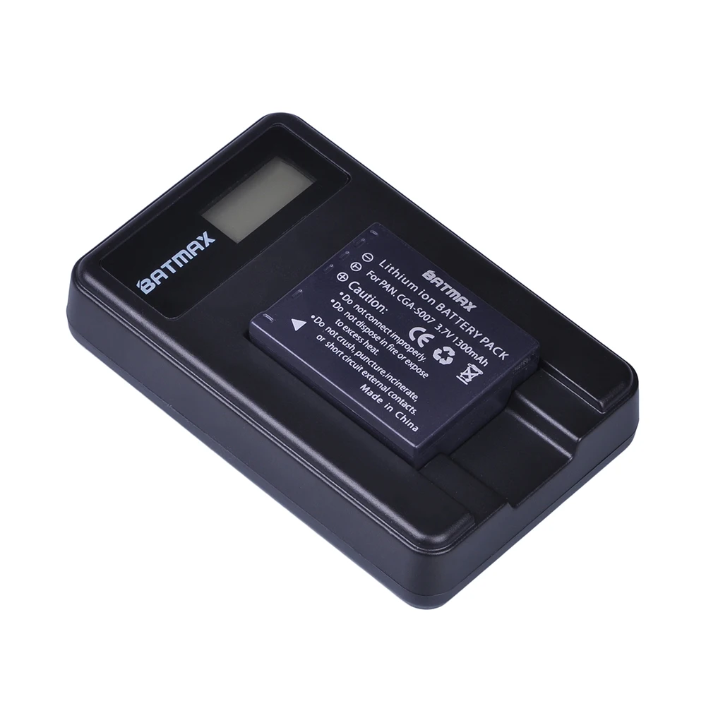 Зарядное устройство USB для аккумуляторов Batmax CGA-S007 S007E S007 S007A с ЖК-дисплеем Panasonic DMC