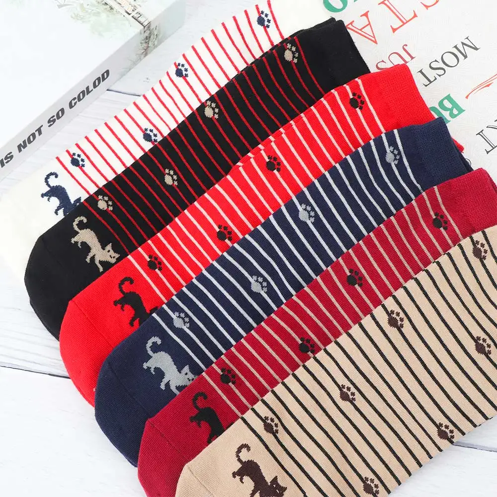 Модные женские носки с рисунками героев мультфильмов теплые хлопковые мягкие в