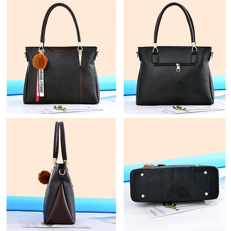 2019 New Fashion Handbag for Women Classic Feminina Leather Bucket Shoulder Bag Ladies Vintage Casual Tote Hot Sale | Багаж и сумки