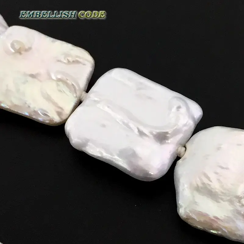 Новые жемчужные серьги в стиле барокко с крючком висячие прямоугольной формы