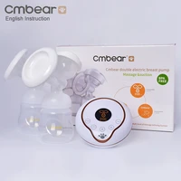 cmbear advanced intelligent lcd electric breast pump breast feeding automatic massage usb double bottles electric breast pumps