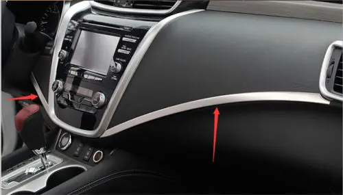 Steel Interior Center Console Dashbaord Stripe Cover Trim Stripes For Nissan Murano 2015 2016 | Автомобили и мотоциклы