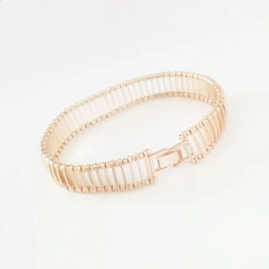 

Women Bracelet Trendy 585 Rose Gold Color Women Jewelry New Fashion 19CM Long Hand Catenary Link Lady Bracelets