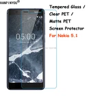 Закаленное стеклопрозрачное ПЭТматовое защитное покрытие для экрана PET, защитная пленка, защитная пленка для Nokia 5,1 (2018) TA-1061 5,5 дюйма