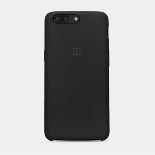 Silicone black Чехол Oneplus 5/5 T песчаник черный из палисандра или эбенового дерева дерево Karbon для Oneplus 5 five One plus 5 5T OP5 защитный чехол - Цвет: Silicone black