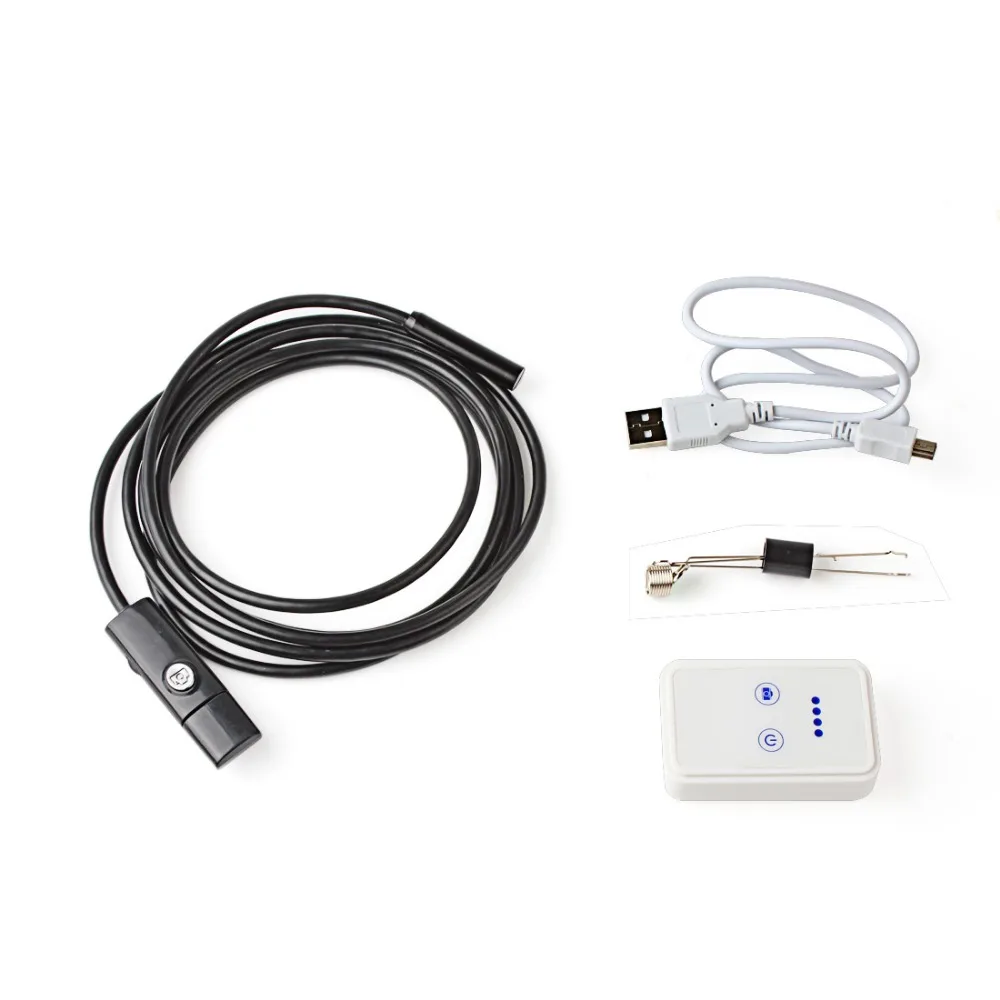 USB эндоскопа Android IOS iPhone камеры с WI-FI коробка tm-we9 кабель 15 м объектив 9 мм Пинхол