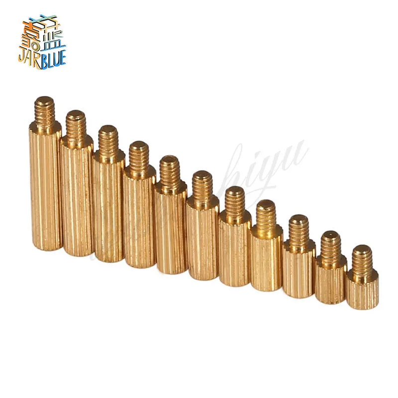 

30Pcs M2xL+3/4mm Round Spacing Screw Brass Threaded Pillar PCB Standoff Spacer