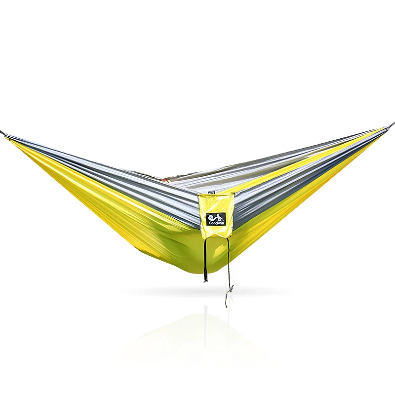 

Gray Yellow Gray 300*200CM 210T Nylon Hammock Outdoor Furniture
