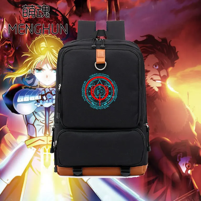 Крутой большой нейлоновый рюкзак светящийся Логотип Fate ZERO curse эмблема логотип