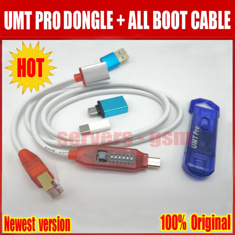 Новейший оригинальный ключ UMT Pro (функция + Avb 2 в 1 )+ кабель для полной загрузки MUF
