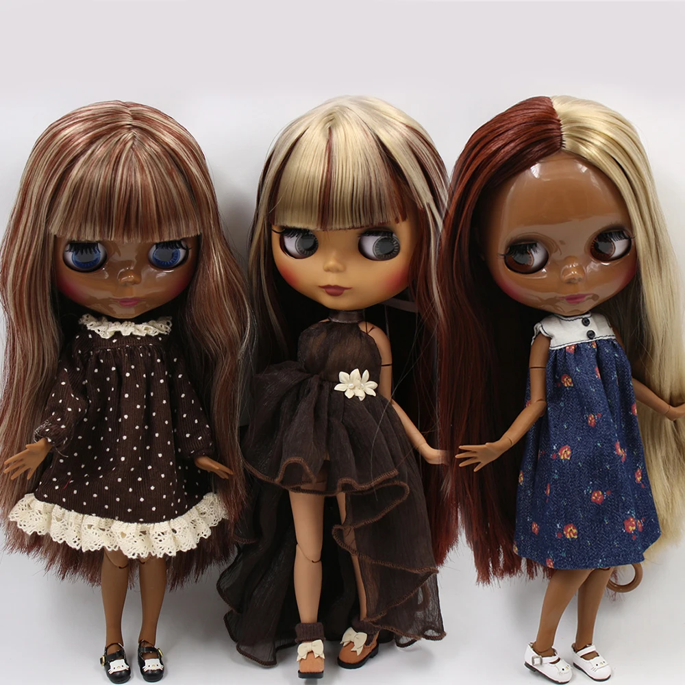 Кукла Blyth No.BL9031/0362 Red mix светлые волосы темная кожа на заказ 1/6 bjd ob24 аниме
