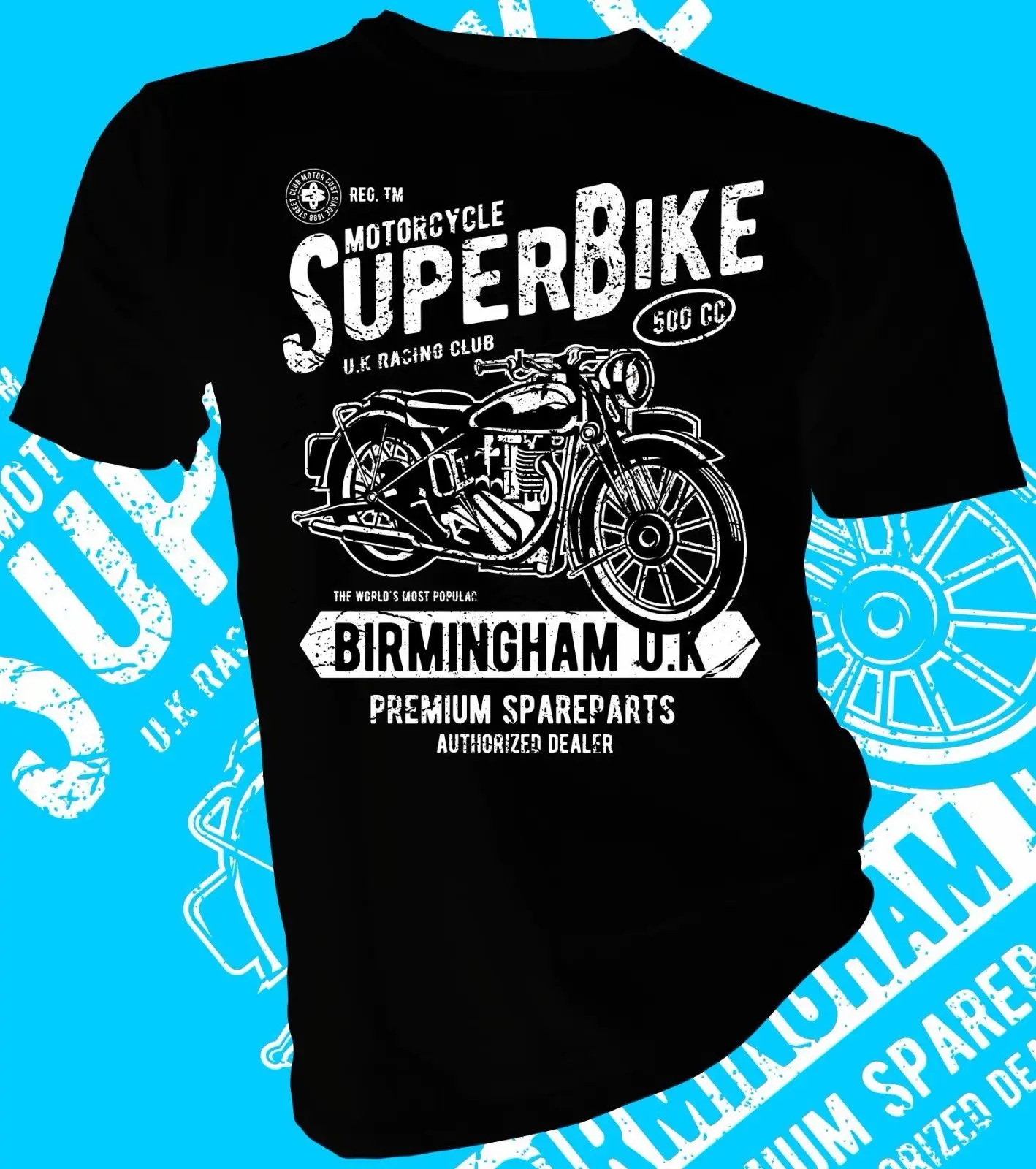 

2019 Fashion Hot sale Birmingham UK Racer Club, Biker UK Adult Unisex & Female T-Shirt Tee shirt