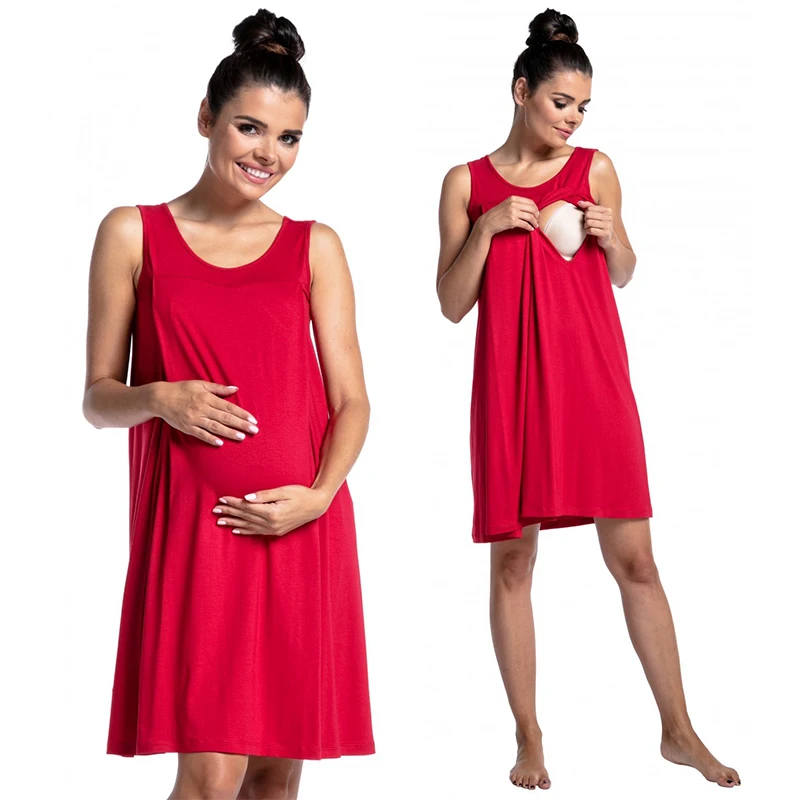 Sleeveless Womens Breastfeeding Dresses Pregnancy Clothes Casual Maternity Pregnant Nursing Dress Summer Comfortable Vest | Мать и